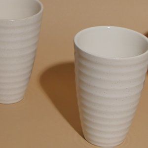 (4) Stonewear Mugs No Handle Japanese